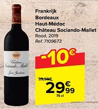 Frankrijk bordeaux haut-médoc château sociando-mallet rood-Rode wijnen