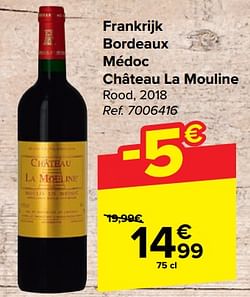 Frankrijk bordeaux médoc château la mouline rood