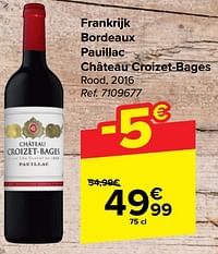 Frankrijk bordeaux pauillac château croizet-bages rood-Rode wijnen