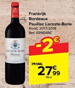 Frankrijk bordeaux pauillac lacoste-borie rood