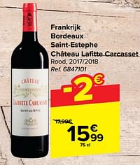 Frankrijk bordeaux saint-estephe château lafitte carcasset rood-Rode wijnen