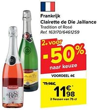 Frankrijk clairette de die jaillance tradition of rosé-Schuimwijnen