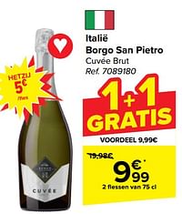 Italië borgo san pietro cuvée brut-Schuimwijnen