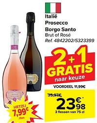 Italië prosecco borgo santo brut of rosé-Schuimwijnen