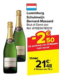 Luxemburg schuimwijn bernard-massard brut of demi-sec-Schuimwijnen