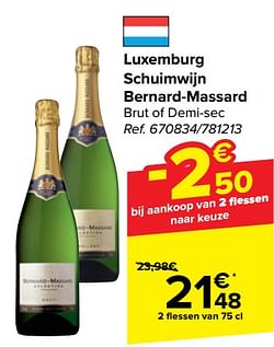 Luxemburg schuimwijn bernard-massard brut of demi-sec