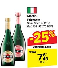 Martini frizzante semi seco of rosé-Martini