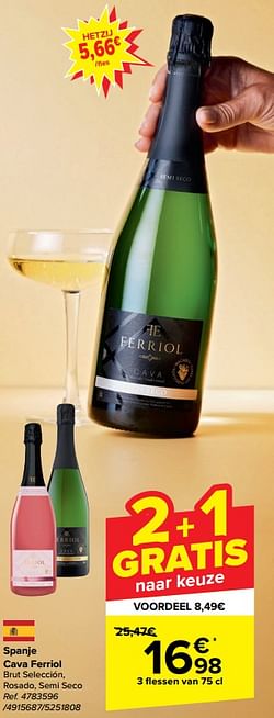 Spanje cava ferriol brut selección, rosado, semi seco