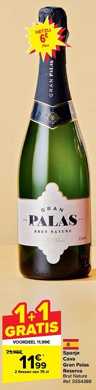 Spanje cava gran palas reserva brut nature-Schuimwijnen