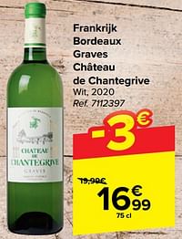 Frankrijk bordeaux graves château de chantegrive wit-Witte wijnen