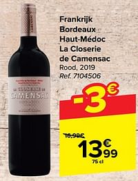 Frankrijk bordeaux haut-médoc la closerie de camensac rood-Rode wijnen