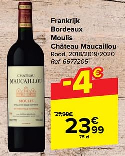 Frankrijk bordeaux moulis château maucaillou rood