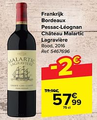 Frankrijk bordeaux pessac-léognan château malartic lagravière rood-Rode wijnen