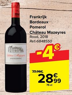 Frankrijk bordeaux pomerol château mazeyres rood