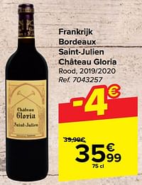 Frankrijk bordeaux saint-julien château gloria rood-Rode wijnen