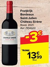 Frankrijk bordeaux saint-julien château sirène rood-Rode wijnen