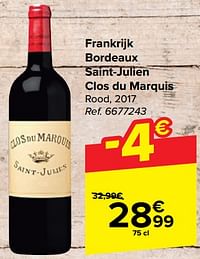 Frankrijk bordeaux saint-julien clos du marquis rood-Rode wijnen