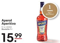 Promotions Aperol aperitivo - Aperol - Valide de 12/09/2024 à 30/09/2024 chez Sligro