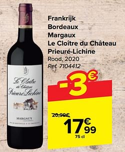 Frankrijk bordeaux margaux le cloître du château prieuré-lichine rood