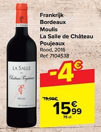 Frankrijk bordeaux moulis la salle de château poujeaux rood-Rode wijnen