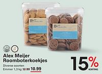 Promoties Alex meijer roomboterkoekjes - Alex Meijer - Geldig van 12/09/2024 tot 30/09/2024 bij Sligro