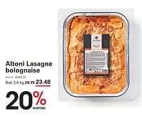 Promoties Altoni lasagne bolognaise - Altoni - Geldig van 12/09/2024 tot 30/09/2024 bij Sligro