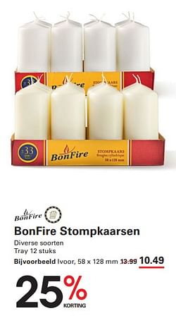 Bonfire stompkaarsen