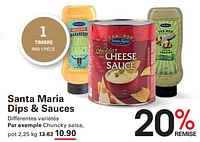 Promotions Santa maria dips + sauces - Santa Maria - Valide de 12/09/2024 à 30/09/2024 chez Sligro