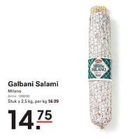 Promoties Galbani salami milano - Galbani - Geldig van 12/09/2024 tot 30/09/2024 bij Sligro