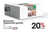 Promoties Greenway vegetarisch gehakt - Greenway - Geldig van 12/09/2024 tot 30/09/2024 bij Sligro