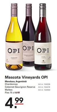 Mascota vineyards opi-Witte wijnen