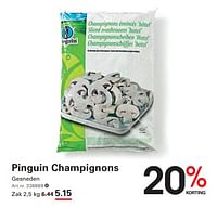 Promoties Pinguin champignons - Pinguin - Geldig van 12/09/2024 tot 30/09/2024 bij Sligro