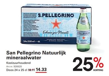 Promoties San pellegrino natuurlijk mineraalwater - San Pellegrino - Geldig van 12/09/2024 tot 30/09/2024 bij Sligro