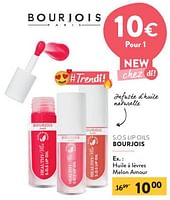 Promotions Huile à lèvres melon amour - Bourjois - Valide de 11/09/2024 à 24/09/2024 chez DI