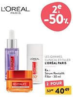 Promotions Sérum revitalift filler - L'Oreal Paris - Valide de 11/09/2024 à 24/09/2024 chez DI