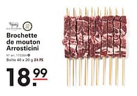 Promotions Brochette de mouton arrosticini - Kaldenberg - Valide de 12/09/2024 à 30/09/2024 chez Sligro