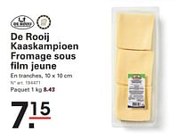 Promotions De rooij kaaskampioen fromage sous film jeune - De Rooij kaaskampioen - Valide de 12/09/2024 à 30/09/2024 chez Sligro