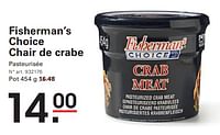 Promotions Fisherman’s choice chair de crabe - Fisherman's Choice - Valide de 12/09/2024 à 30/09/2024 chez Sligro