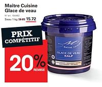 Promotions Maître cuisine glace de veau - Maître Cuisine - Valide de 12/09/2024 à 30/09/2024 chez Sligro