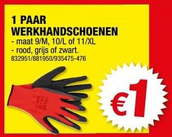 1 paar werkhandschoenen