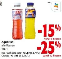 Promoties Aquarius alle flessen - Aquarius - Geldig van 11/09/2024 tot 24/09/2024 bij Colruyt