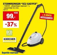 Promoties Kärcher stoomreiniger sc2 easyfix - Kärcher - Geldig van 11/09/2024 tot 22/09/2024 bij Hubo