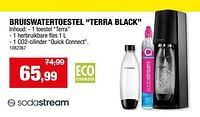 Promoties Sodastream bruiswatertoestel terra black - Sodastream - Geldig van 11/09/2024 tot 22/09/2024 bij Hubo