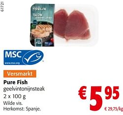 Pure fish geelvintonijnsteak