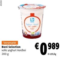 Boni selection volle yoghurt aardbei-Boni