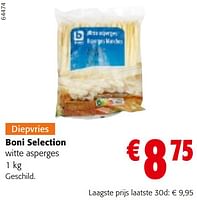 Promoties Boni selection witte asperges - Boni - Geldig van 11/09/2024 tot 24/09/2024 bij Colruyt