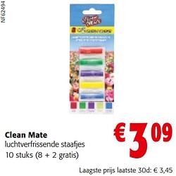 Clean mate luchtverfrissende staafjes