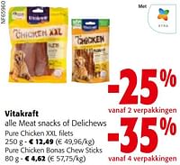 Promoties Vitakraft alle meat snacks of delichews - Vitakraft - Geldig van 11/09/2024 tot 24/09/2024 bij Colruyt