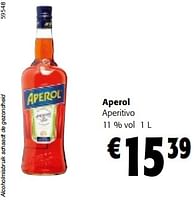 Promoties Aperol aperitivo - Aperol - Geldig van 11/09/2024 tot 24/09/2024 bij Colruyt