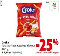 Promoties Croky patatas fritas ketchup flavour - Croky - Geldig van 11/09/2024 tot 24/09/2024 bij Colruyt